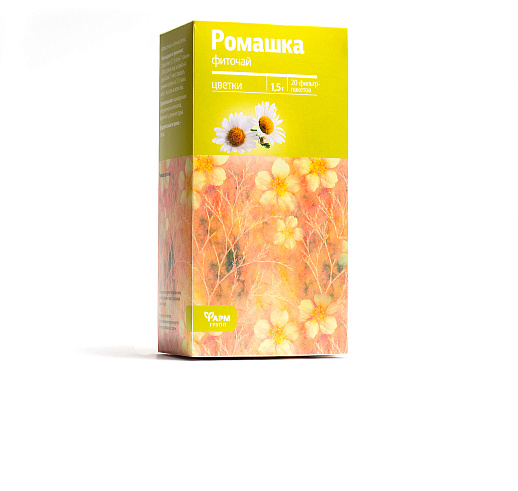 Ромашка, трава и цветки (фиточай), фильтр-пакет 20 шт по 1,5 г