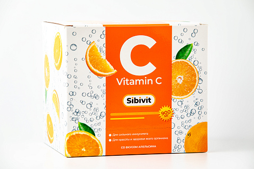 Шипучий витамин С 900мг, со вкусом апельсина №20