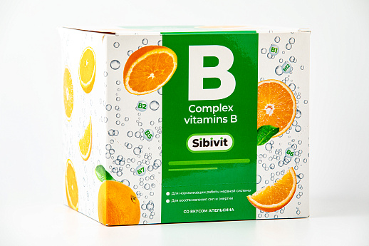 Шипучие витамины группы В со вкусом апельсина №20