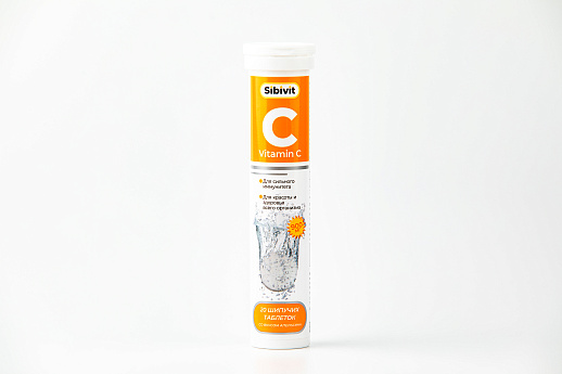 Шипучий витамин С 900мг, со вкусом апельсина №20