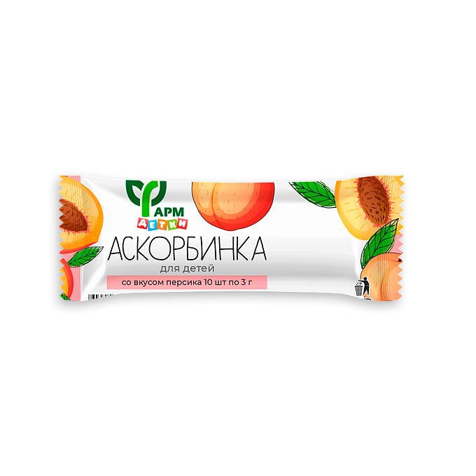 Аскорбинка для детей со вкусом персика