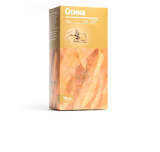 Осина, кора, фильтр-пакет 20 шт по 1,5 г