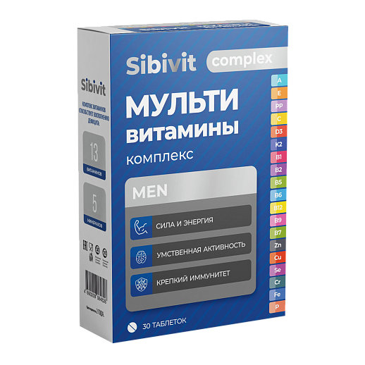 Мультивитаминный комплекс для мужчин SIBIVIT №30
