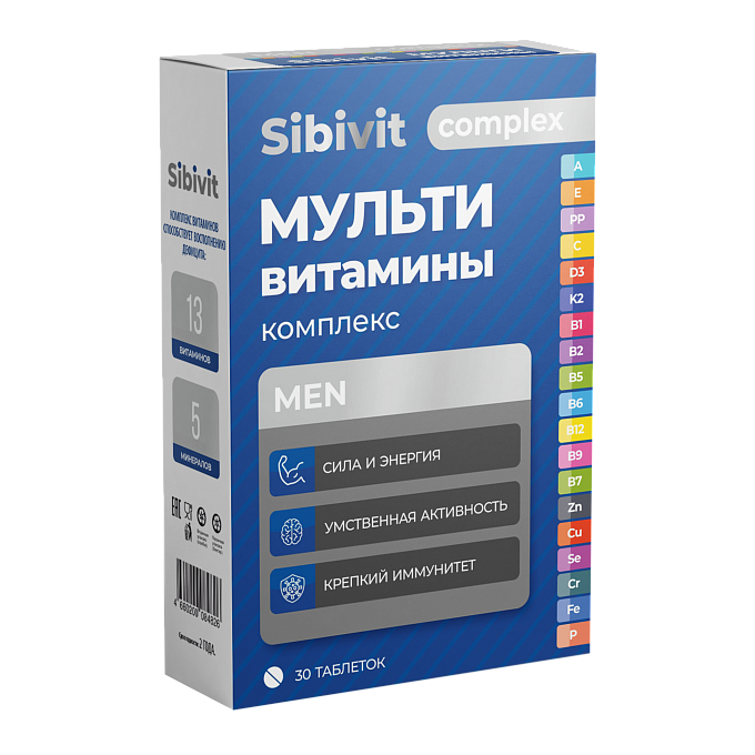 Мультивитаминный комплекс для мужчин SIBIVIT №30